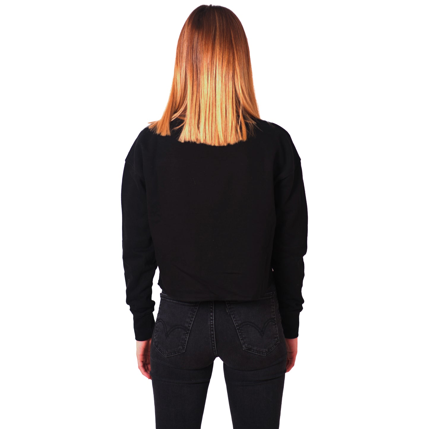 Sweat crop noir coton organique